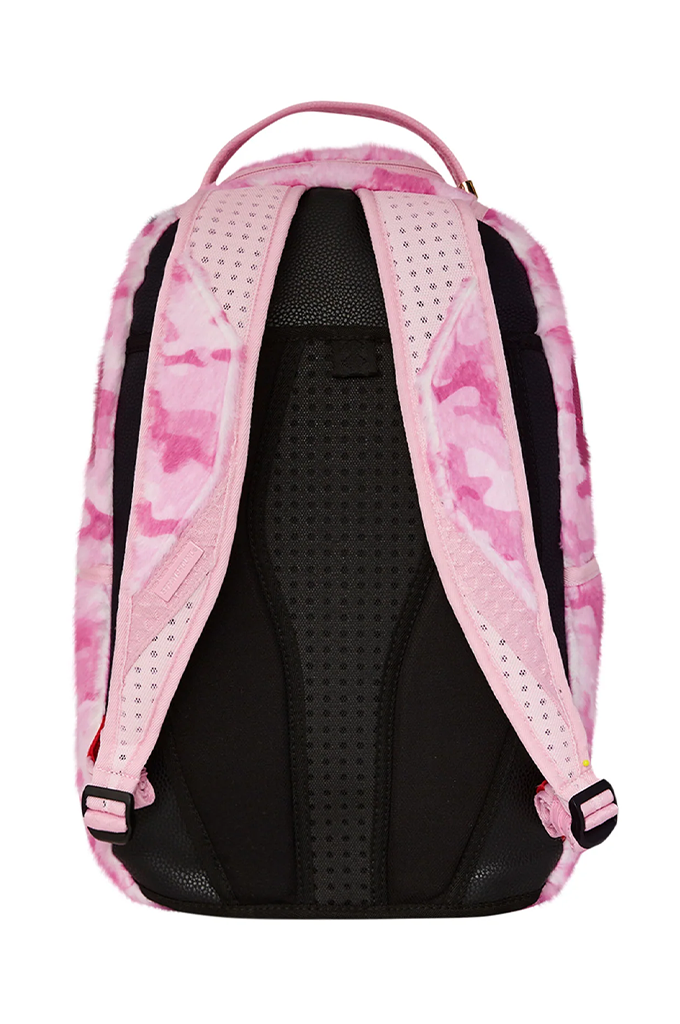 Sprayground Pink Camo Faux Fur DLXSV Backpack