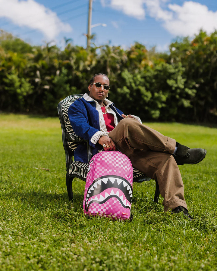 Sprayground Pink Camocheck Backpack