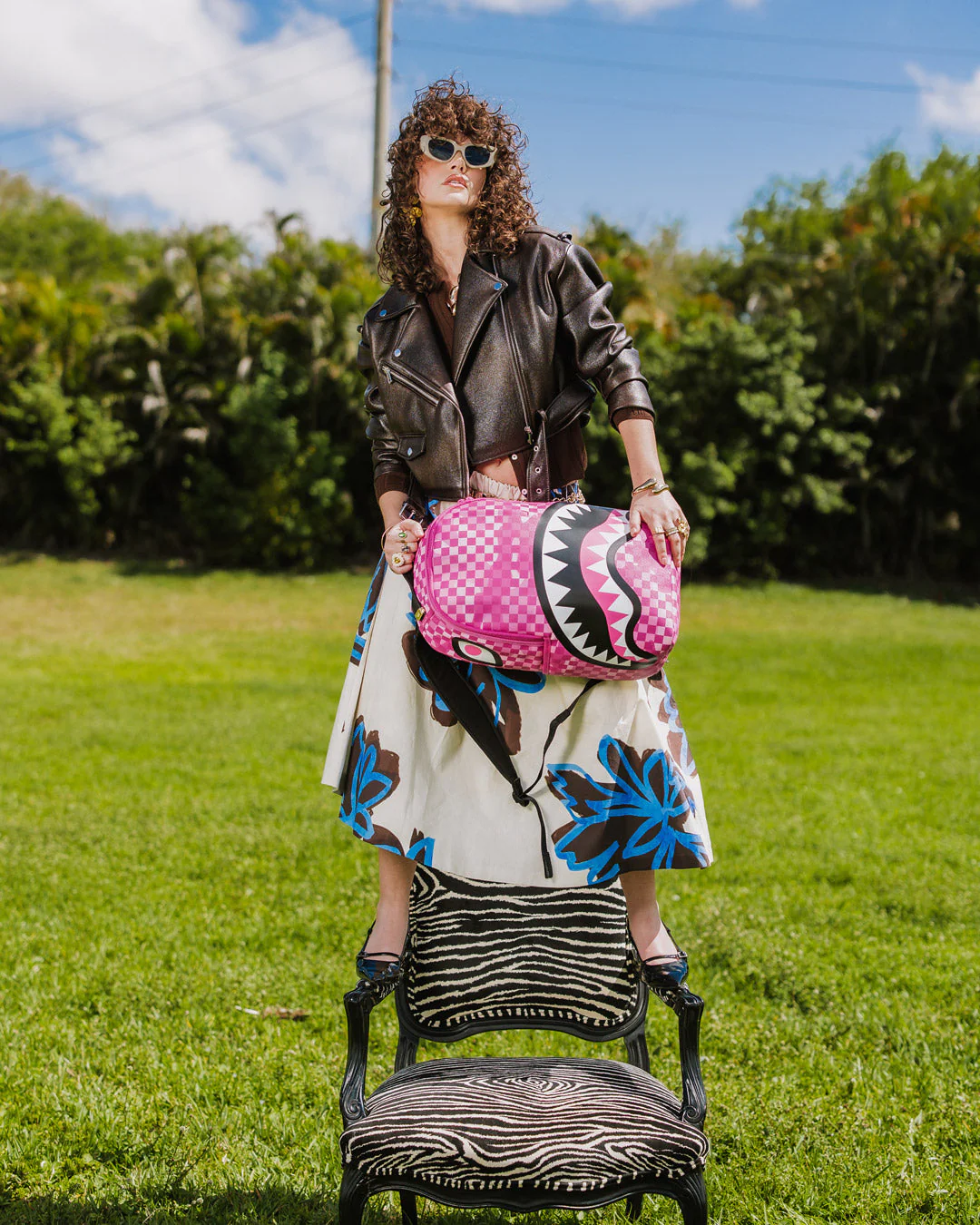 Sprayground Pink Camocheck Backpack