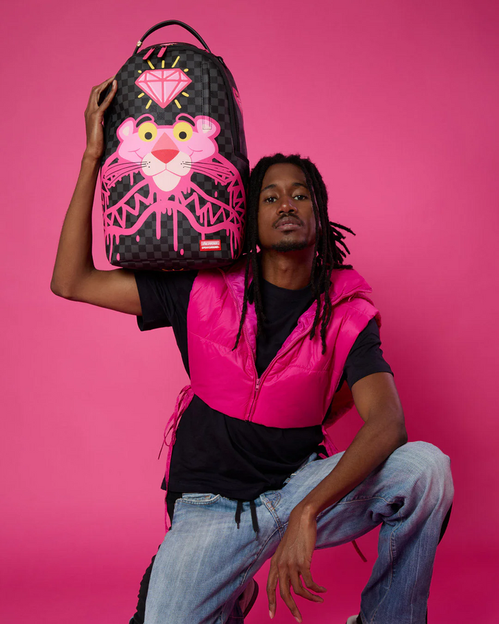 Sprayground X Pink Panther Drippy Diamond Shark Backpack