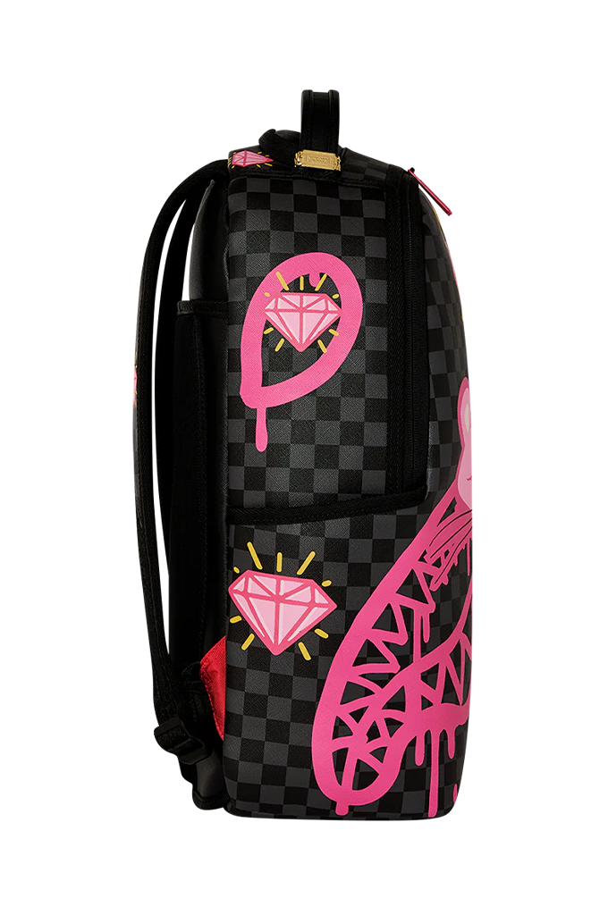 Sprayground X Pink Panther Drippy Diamond Shark Backpack
