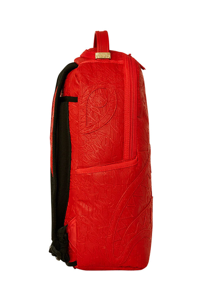 All red sprayground backpack Clearance