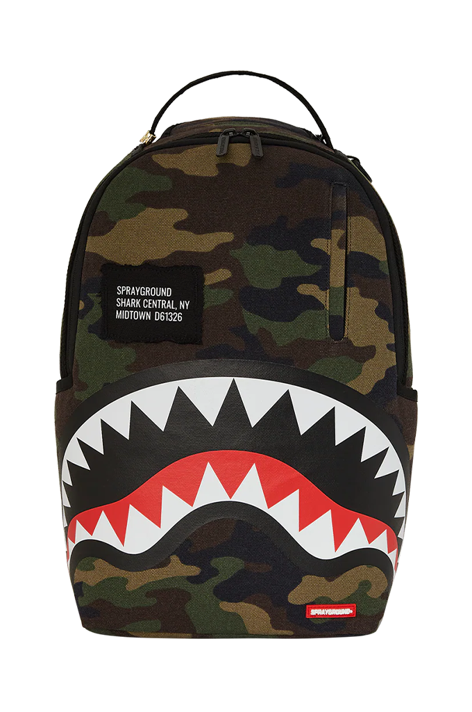 Sprayground Shark Central Camo Rogue Backpack