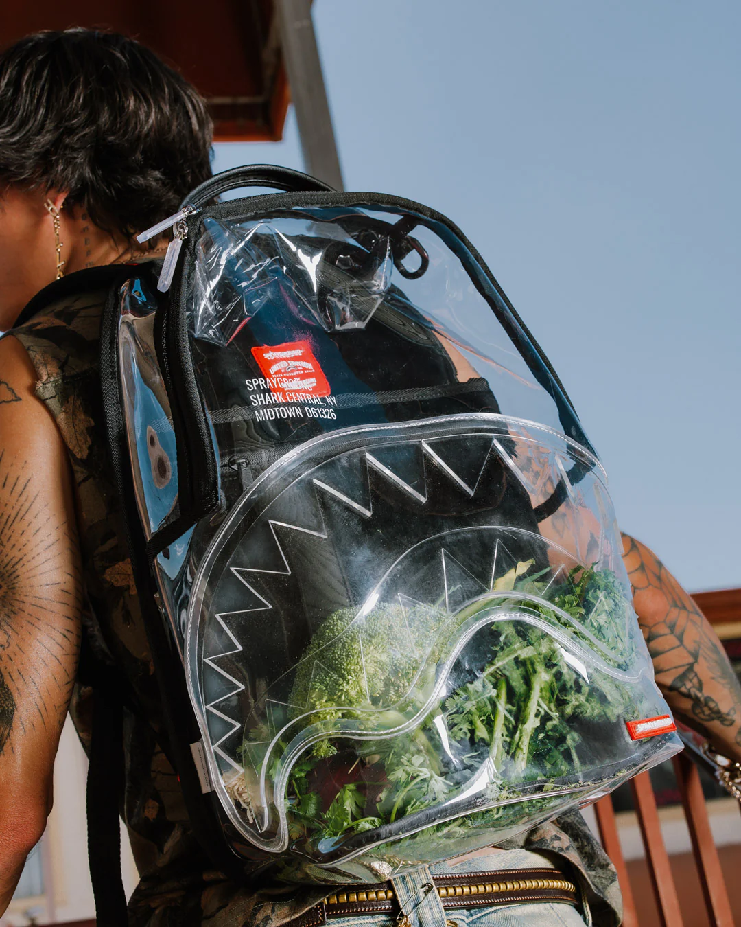 Sprayground Shark Central Clear Backpack