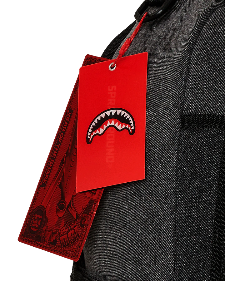 Sprayground Shark Central Denim Painted Backpack