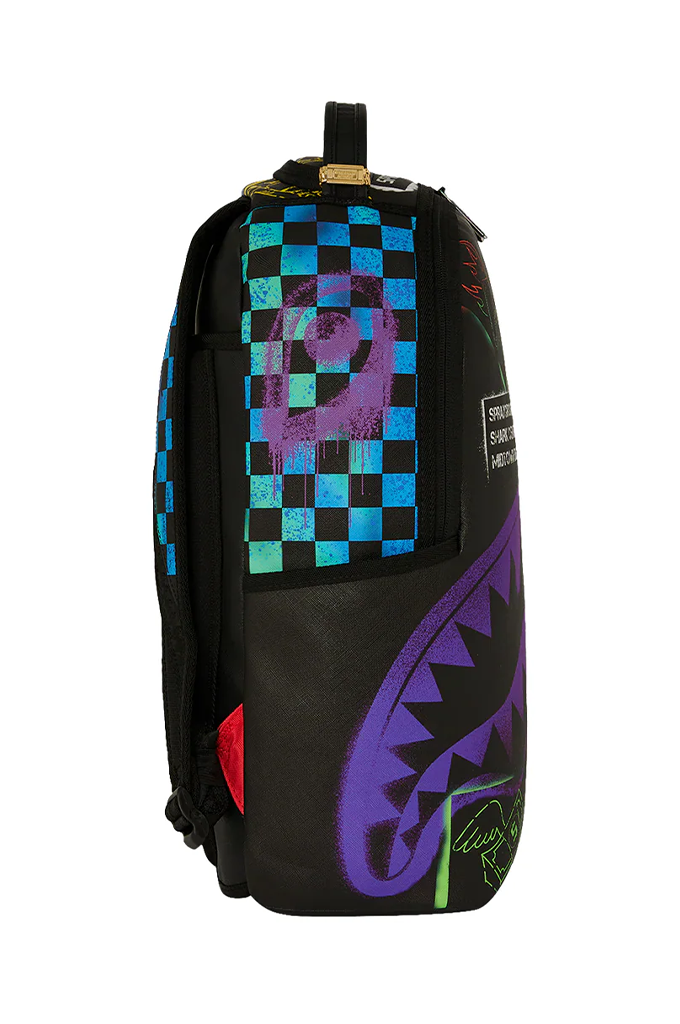 Sprayground Shark Central Stencils Black Backpack