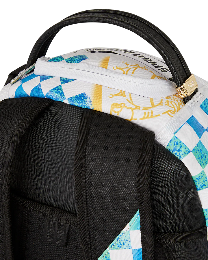 Sprayground Shark Central Stencils White Backpack