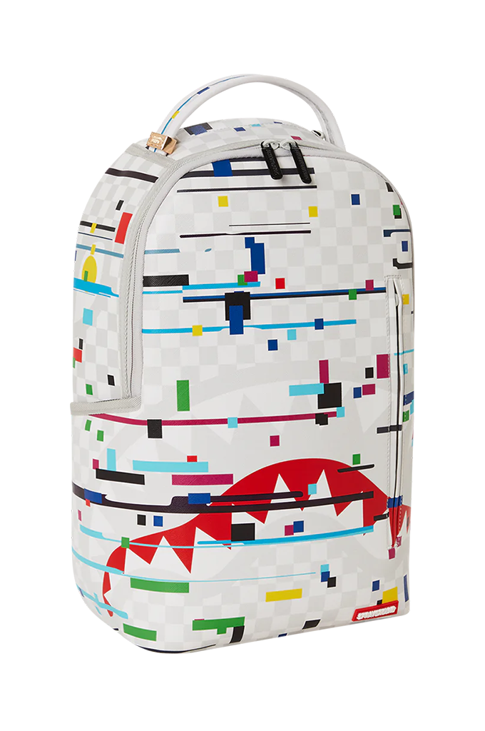 Sprayground Sharks In Paris Glitch Rider DLXV Backpack Mainland