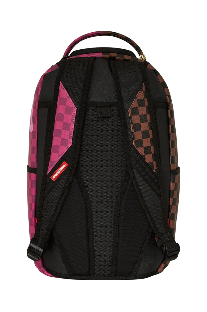 Sprayground Split Sip Pink Check Backpack