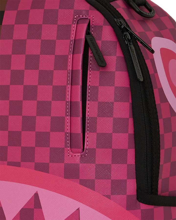 Sprayground Split Sip Pink Check Backpack