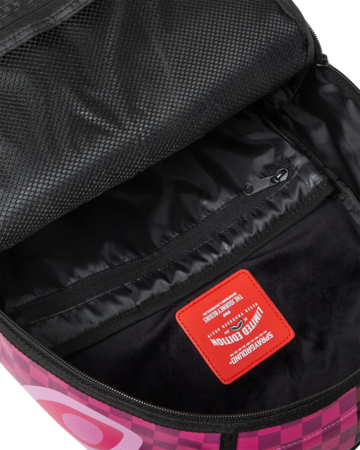Sprayground Split Sip Pink Check Backpack