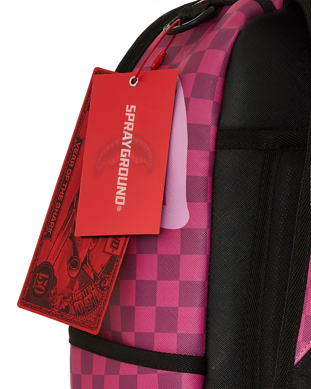 Sprayground Split Sip Pink Check Backpack