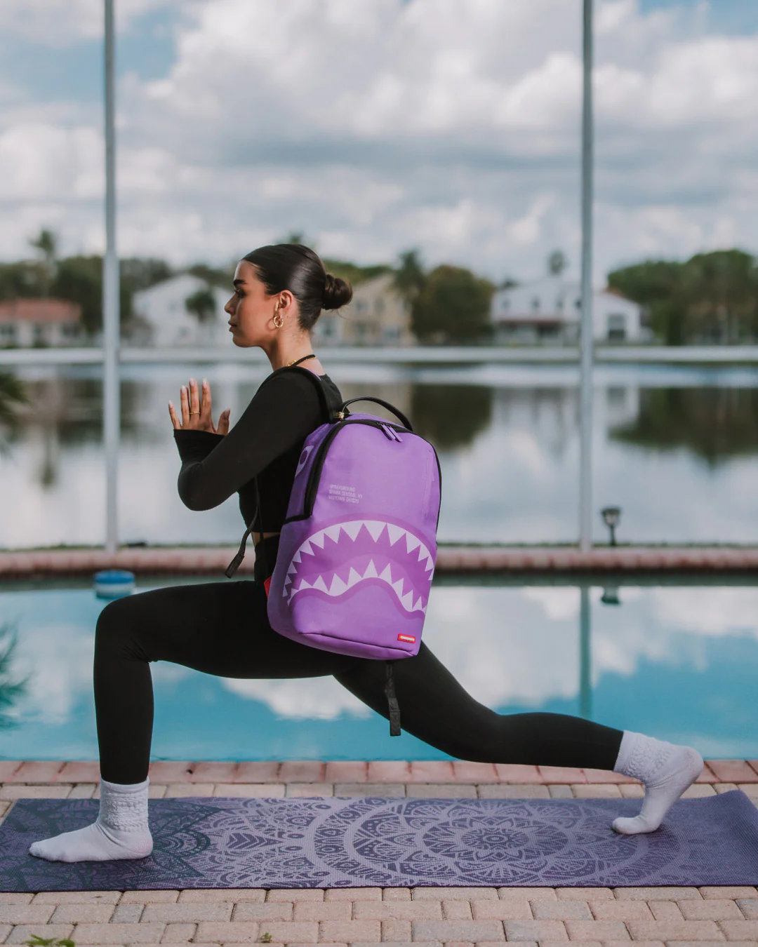 Sprayground Shark Central Purple Venom Backpack