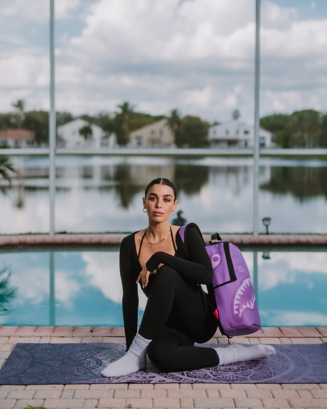 Sprayground Shark Central Purple Venom Backpack