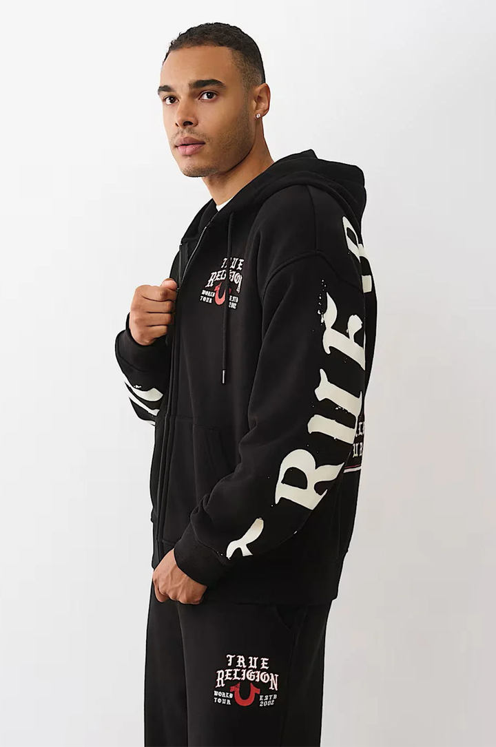True Religion TR Flag Zip Up Hoodie