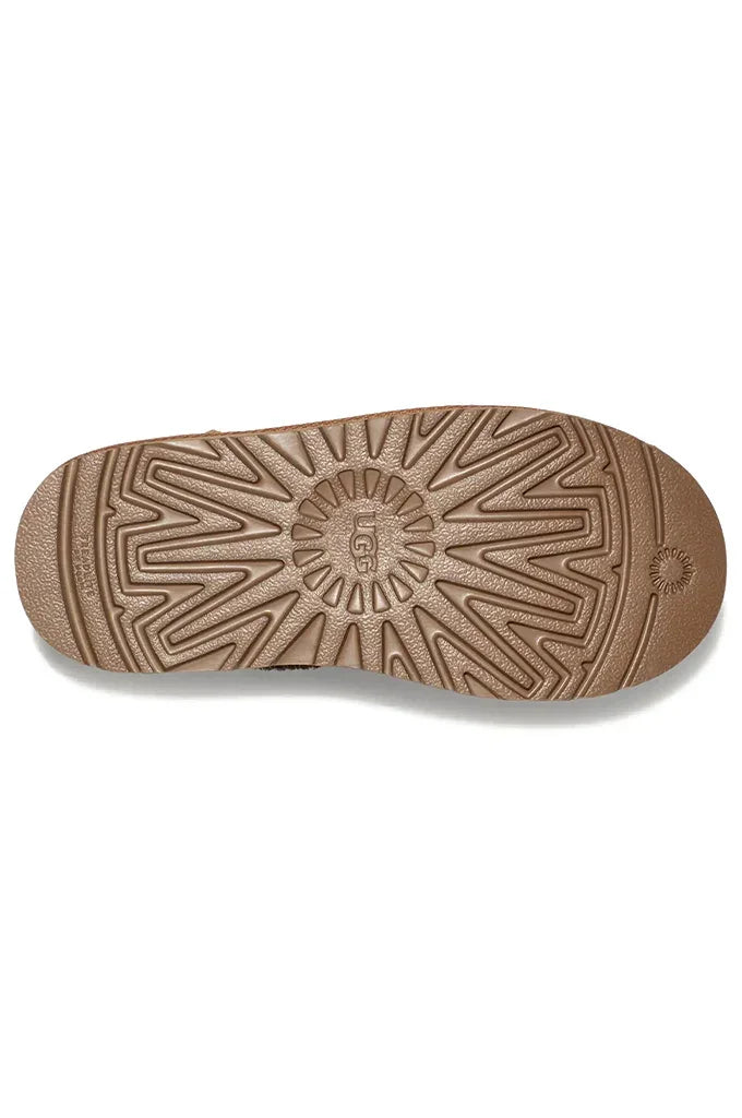Chestnut Brown suede platform boot on a white background
