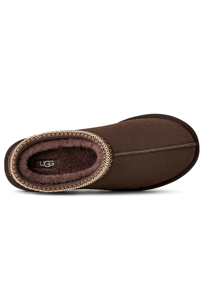 Brown UGG slipper from the top view#color_dusted-cocoa