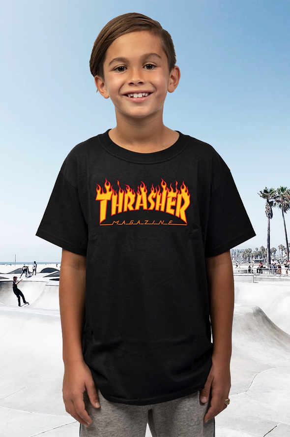 Thrasher Flame Logo Youth Tee