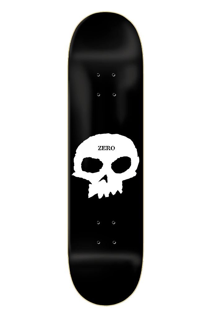 Zero Skateboards Logo Single Skull Deck 8.0"