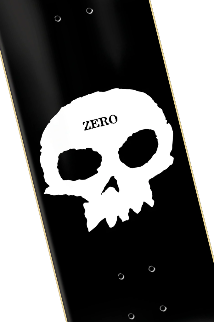 Zero Skateboards Logo Single Skull Deck 8.0"