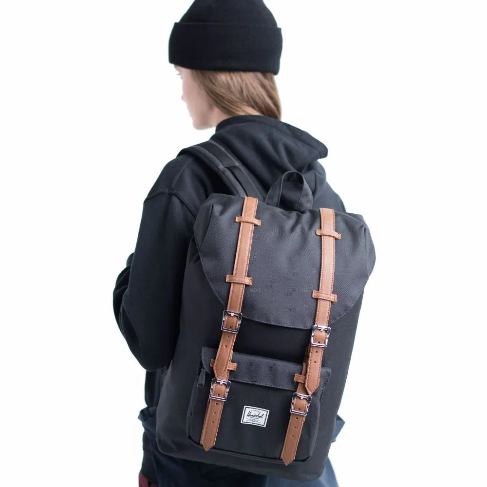 Herschel Supply Little America Backpack (Dark Chambray Crosshatch/Tan )