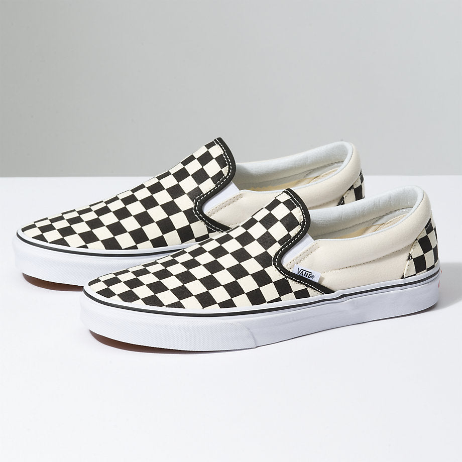  Vans Slip-On Pro Sneakers (Checkerboard Black/White) Men's  Canvas Skate Shoes