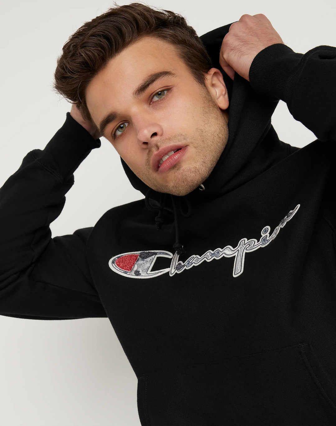 Champion Reverse Weave Pullover Hoodie Chenille Logo Mainland Skate Surf