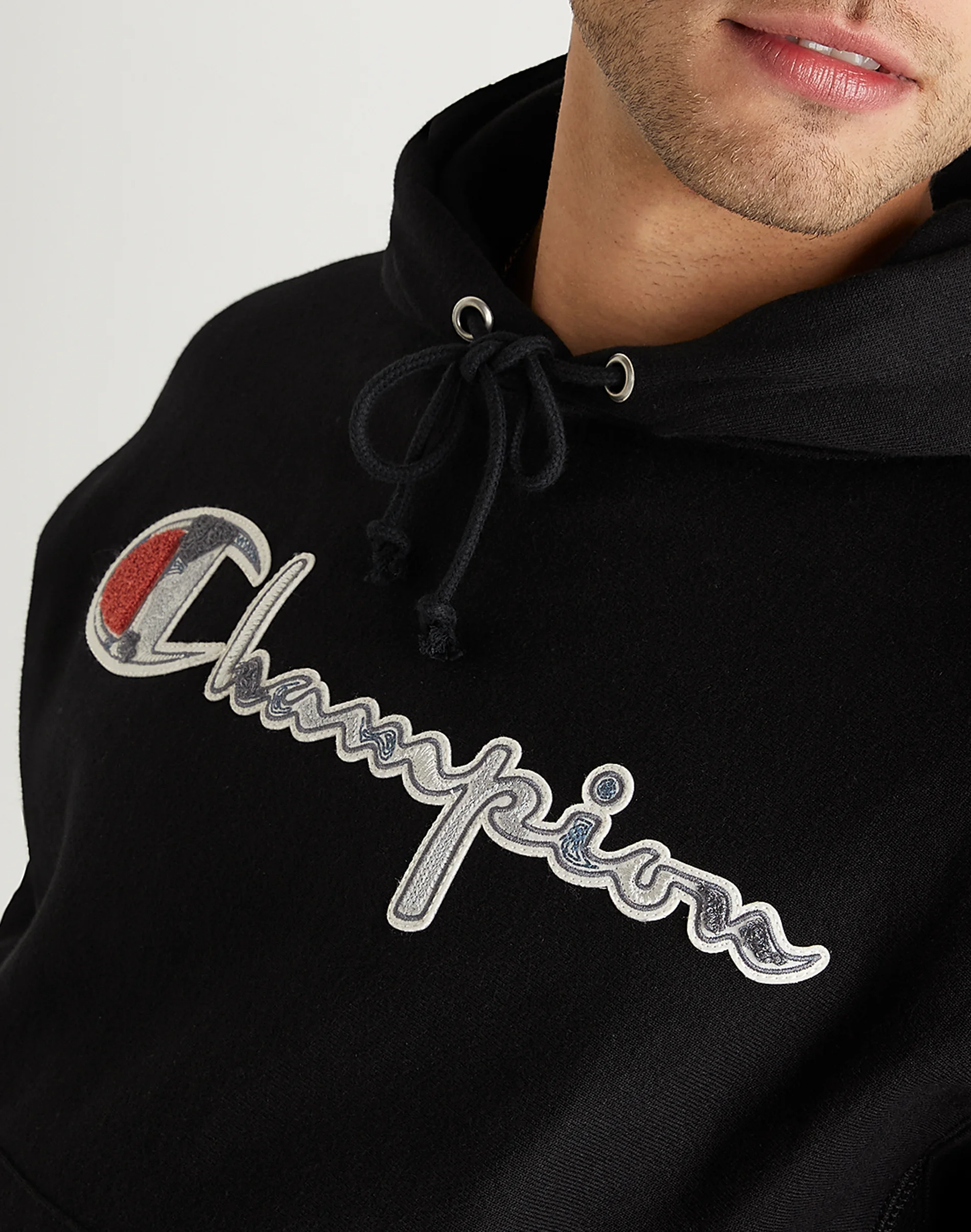Champion Reverse Weave Pullover Hoodie Chenille Logo Mainland