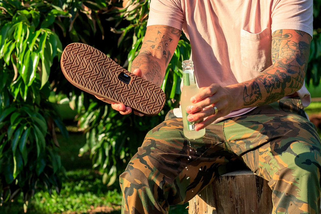 Reef Draftsmen Leather Flip Flop Sandals Mainland Skate Surf