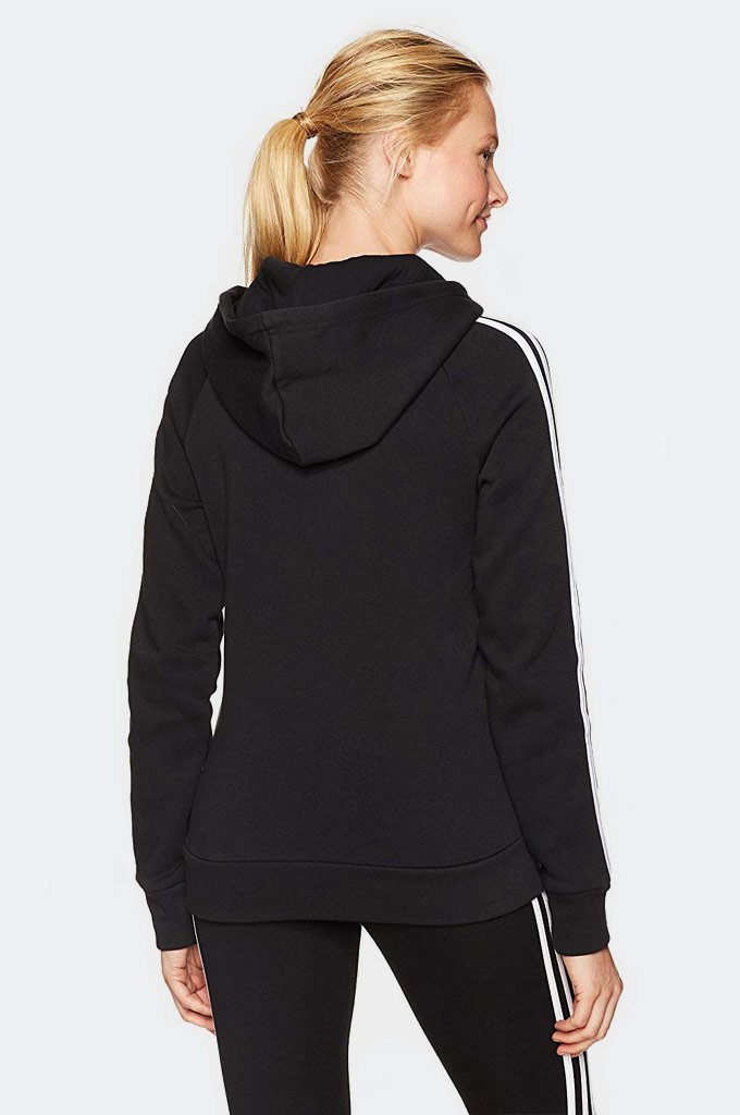 Adidas Essential Cotton Fleece 3 Stripe Pullover Hoodie - Mainland Skate & Surf
