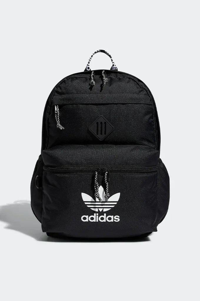 adidas classic trefoil backpack black Originals 2.0 Mini Small Travel Bag, Black/White, One Size This backpack includes a secure zip fastening adidas Originals Trefoil 2.0 Black