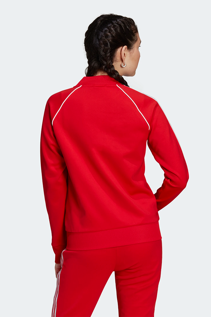adidas Primeblue SST Track Jacket & Pant Set Vivid Redadidas Primeblue SST  Track Jacket & Pant Set Vivid Red - OFour