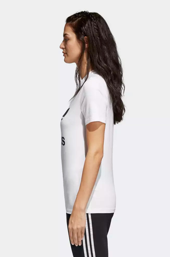 Adidas Originals Women's Adicolor Classics Short Trefoil T-Shirt, Large, White