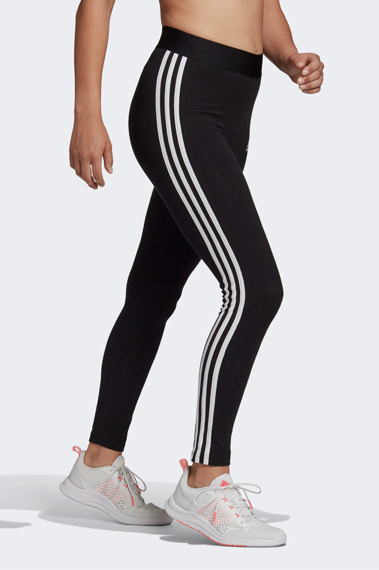 Black adidas three stripe leggings Clearance