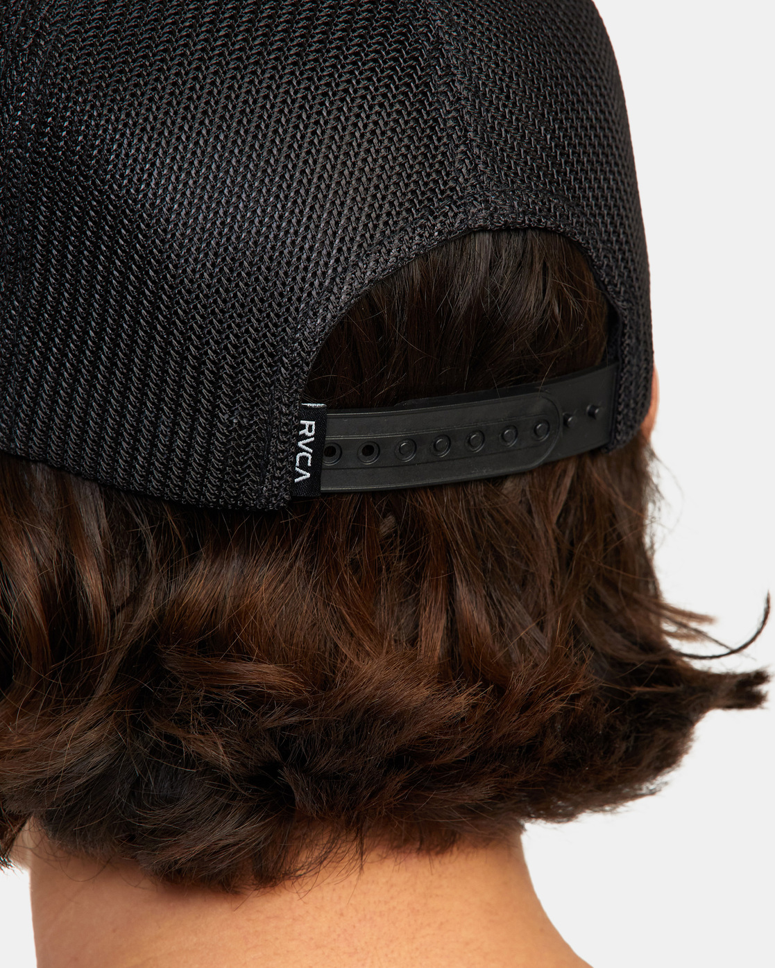 Rvca black top trucker hat