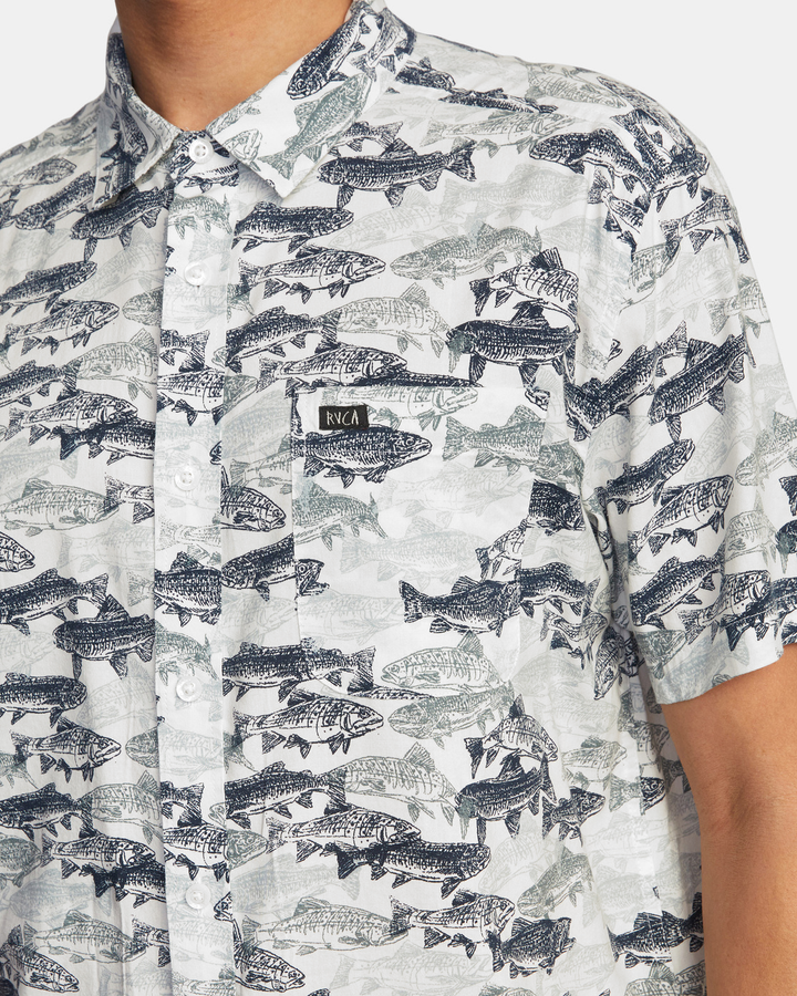 RVCA Horton Fish Woven Short Sleeve Shirt