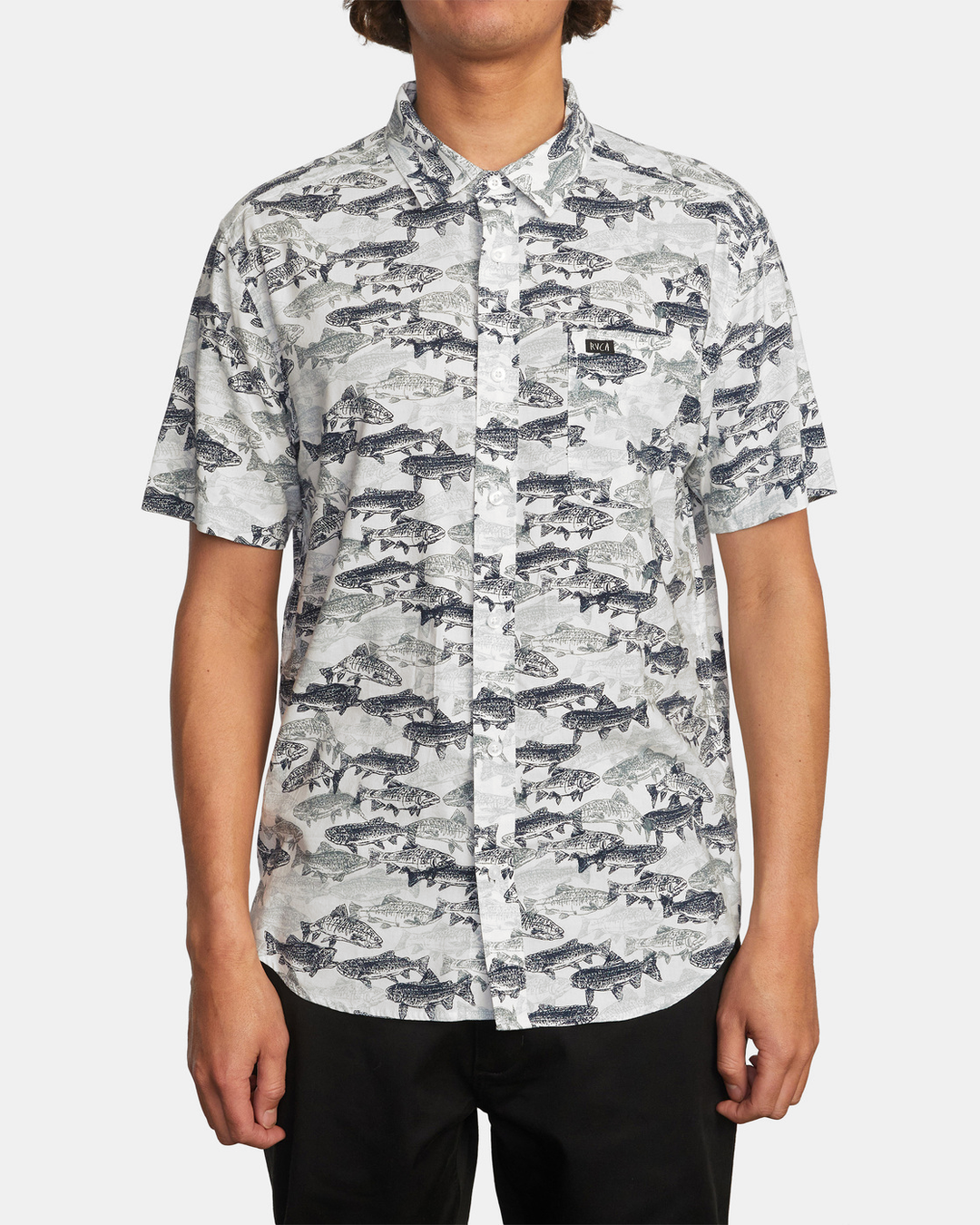 RVCA Horton Fish Woven Short Sleeve Shirt