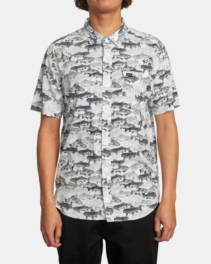 RVCA Horton Fish Woven Short Sleeve Shirt