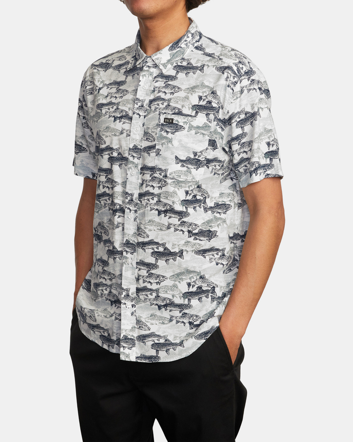 RVCA Horton Fish Woven Short Sleeve Shirt