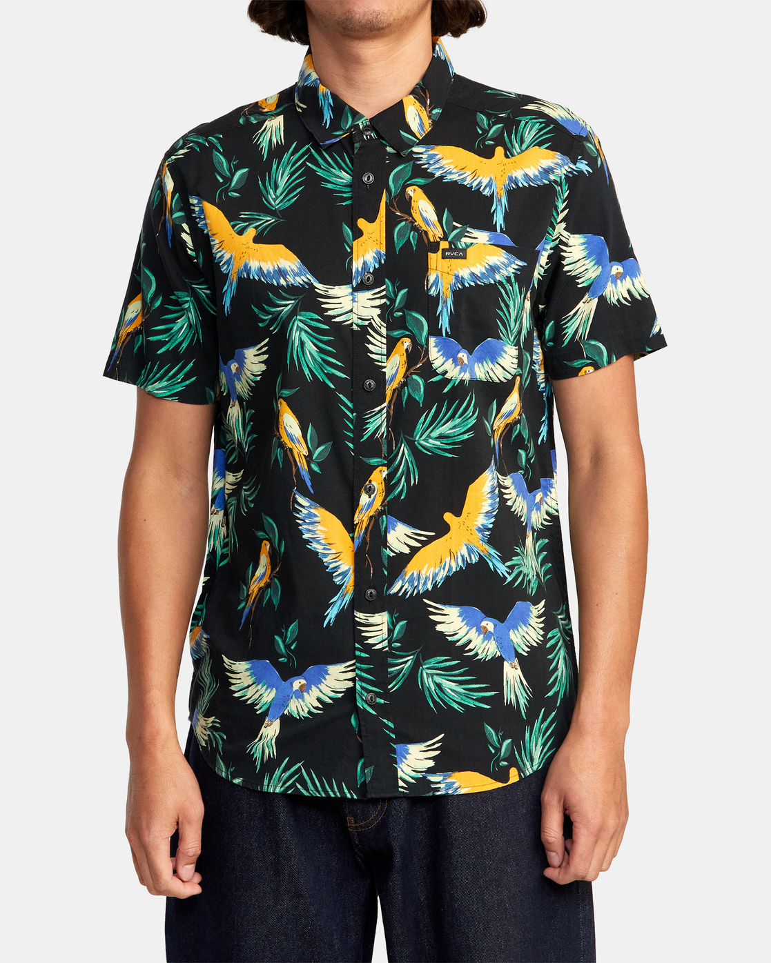 Rvca short 2025 sleeve shirt