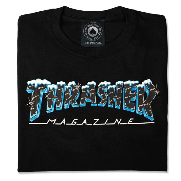 Thrasher Black Ice Logo Tee