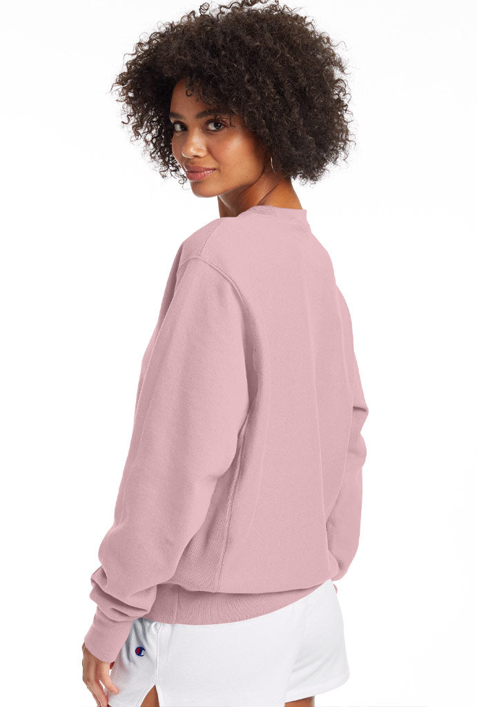 Champion v hotsell neck sweatshirt pink