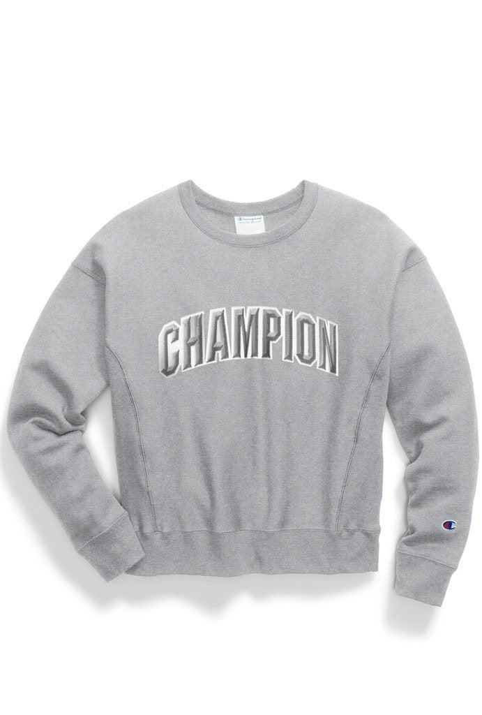 Champion Reverse Weave Women's Crew, Floss Stitch Arch Logo - Mainland Skate & Surf