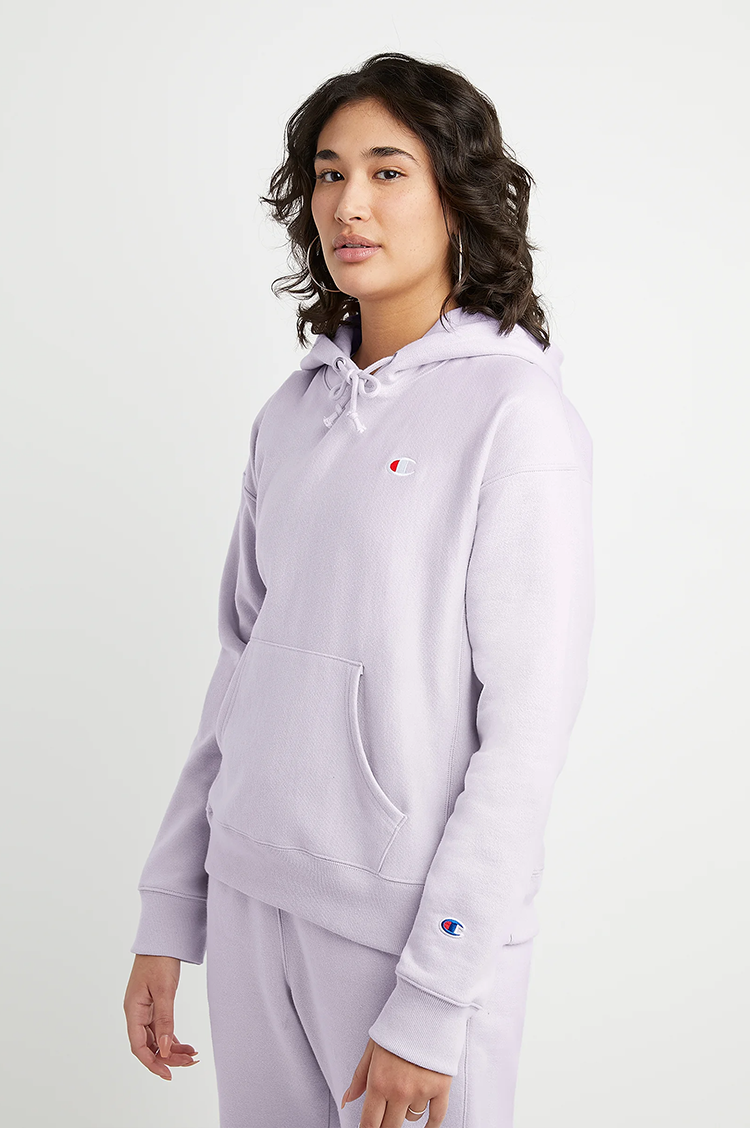 Champion Reverse Weave Women's Pullover Hoodie, C logo