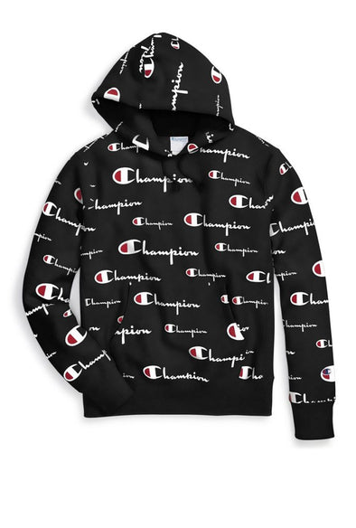Champion Reverse Weave All Over Logo Pullover Hoodie - Mainland Skate & Surf