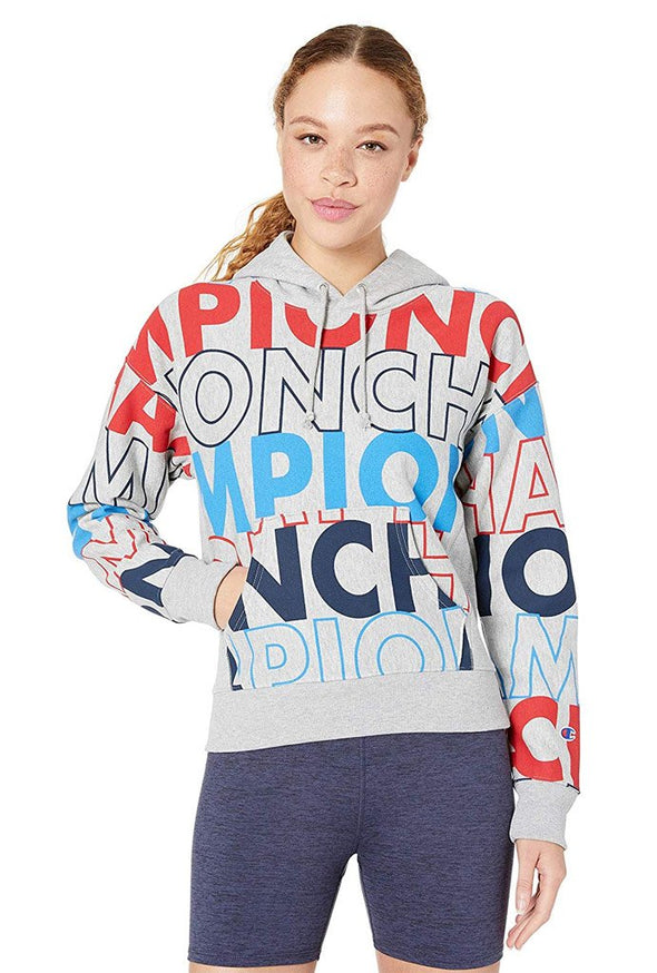 Champion Reverse Weave Pull Over Women's Hoodie, All Over Print - Mainland Skate & Surf