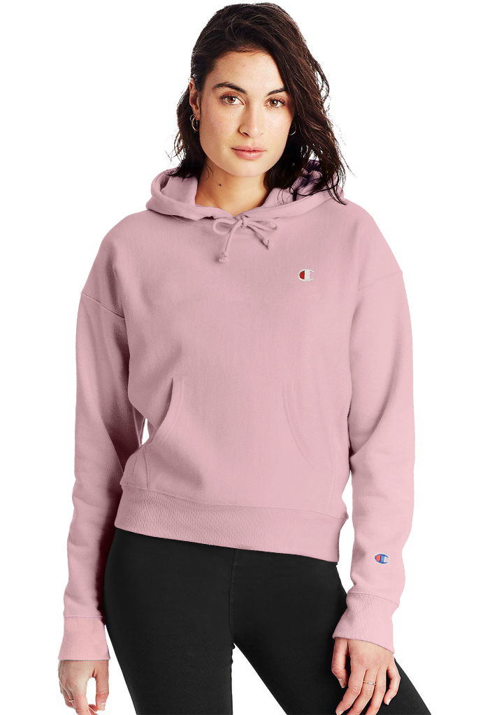 Champion Women s Reverse Weave C Logo Hoodie Black