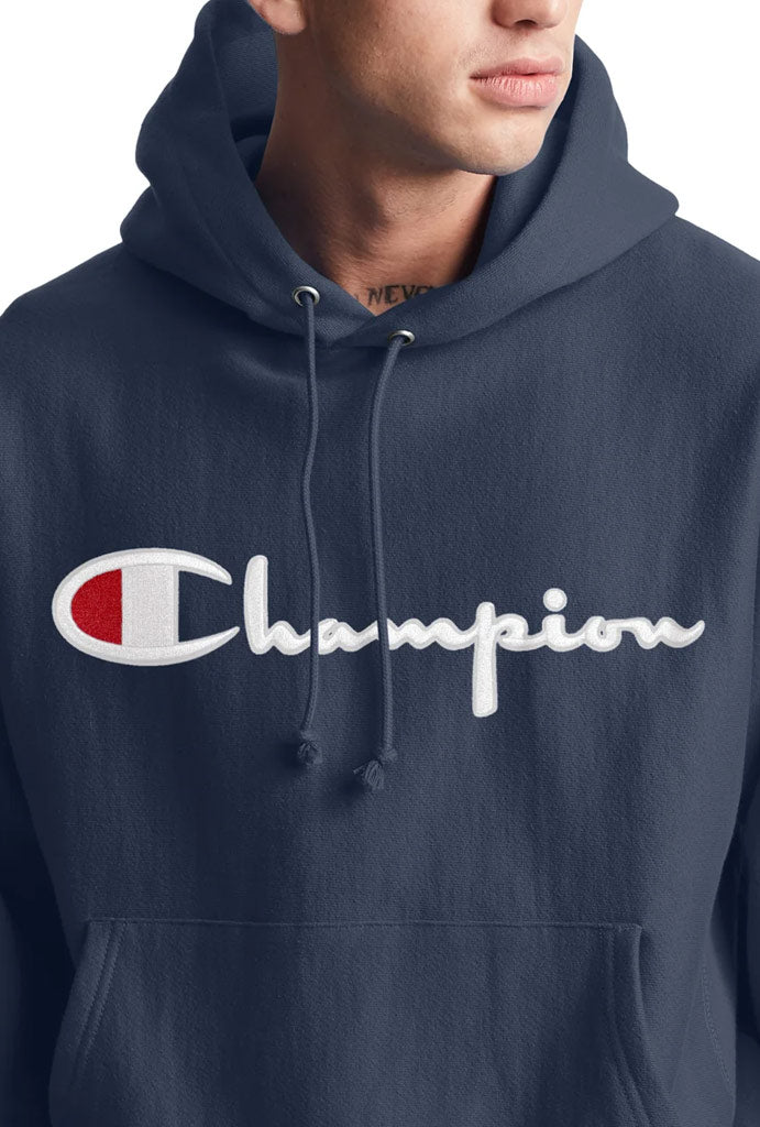 Champion Reverse Weave Hoodie, Vintage Script Logo– Mainland Skate