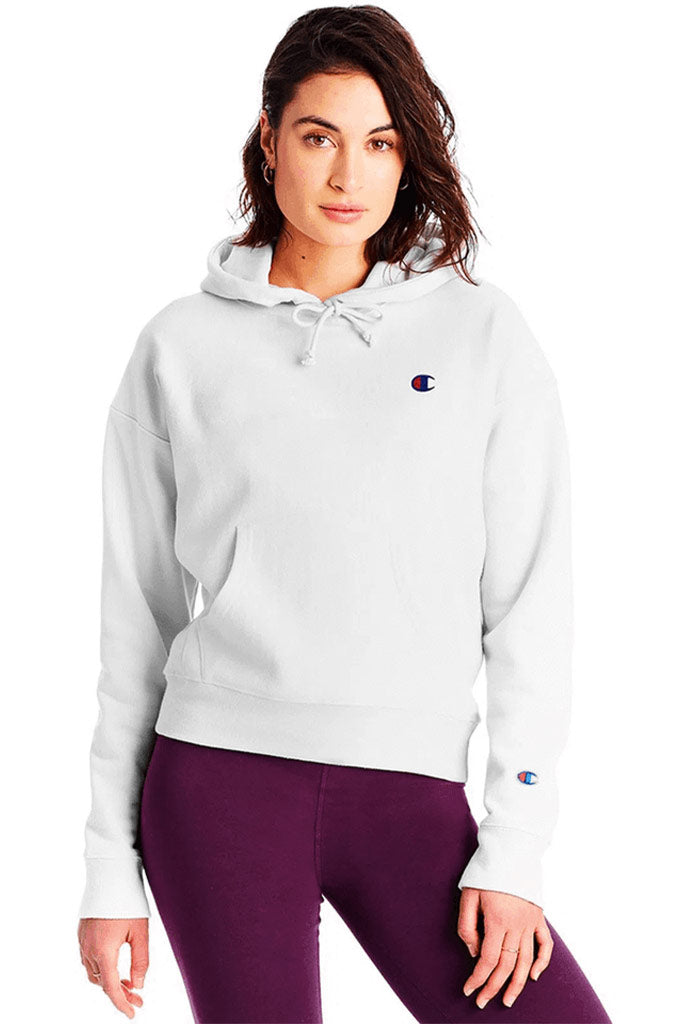 Champion hoodie white women's hotsell