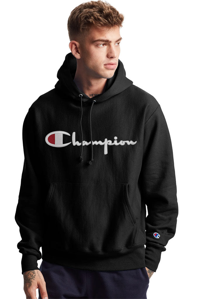 Champion Reverse Weave Hoodie, Vintage Script Logo -